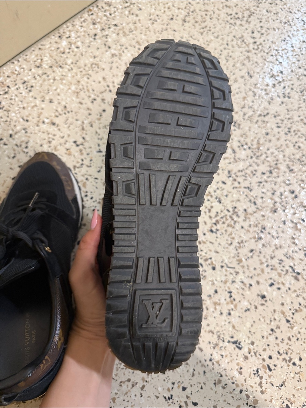 Black Louis Vuitton Monogram Accent Women’s Sneakers - Picture 9 of 9